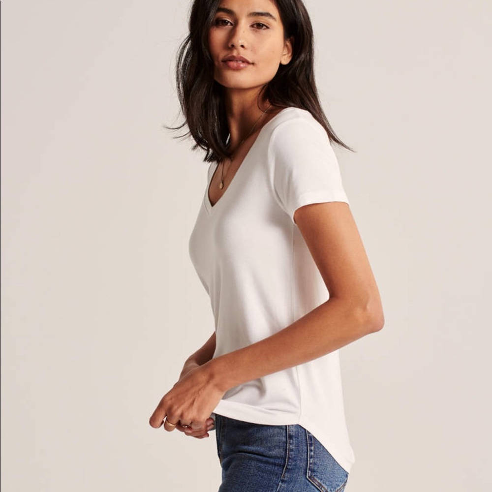 Abercrombie Drapey Vneck Tee